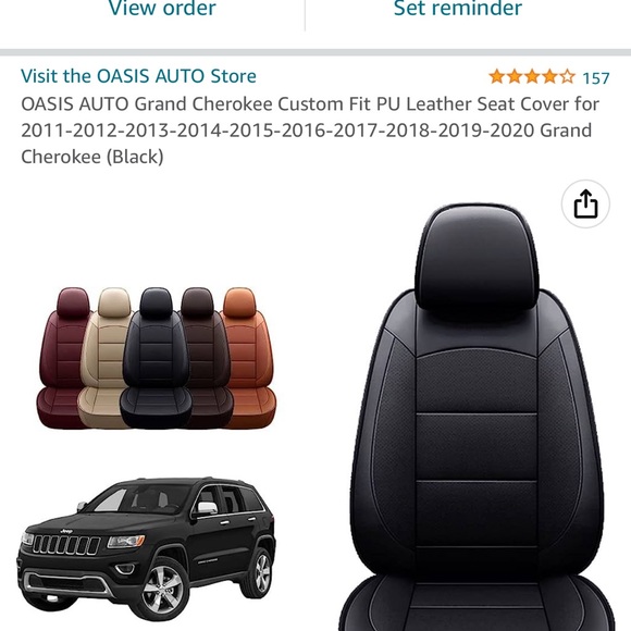 Jeep Grand Cherokee Leather Seat Covers - Picture 3 of 5